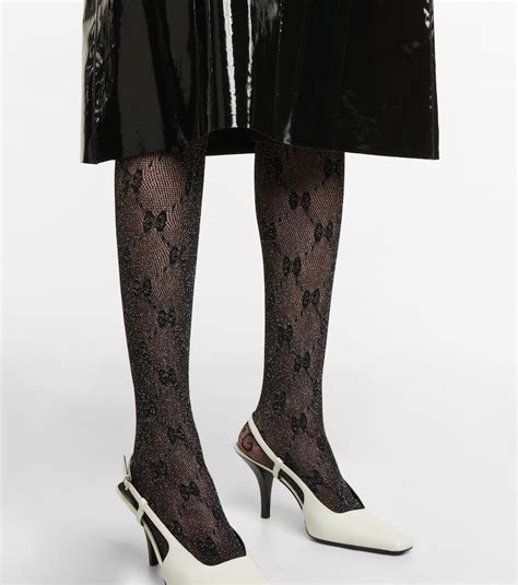 GG tulle tights in black .